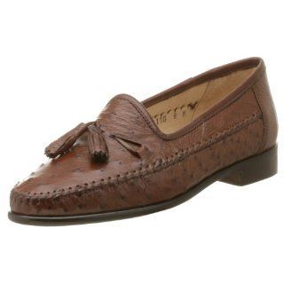 Mens Capetown Ostrich Tassel Loafer,Brown Ostrich Quill,14 M Shoes