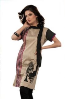 Women Silk Cotton Tunic Birds Embroidered Blouse Dress