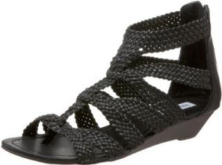  Steve Madden Womens Chakkra Wedge Sandal,Black,7.5 M US Shoes