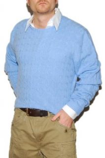 Polo Ralph Lauren Mens Cashmere Cable Sweater Blue XXL