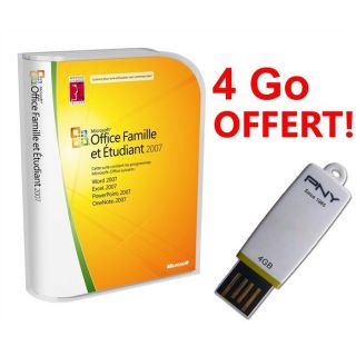 Microsoft Office Familial 2007 + Clef USB PNY 4 GO   Achat / Vente