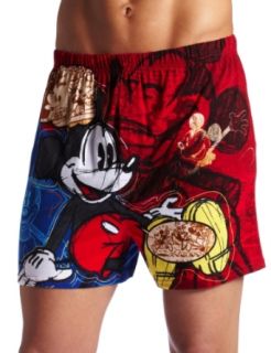 Briefly Stated Mens Mickey Sketch Boxer, Multi, Small