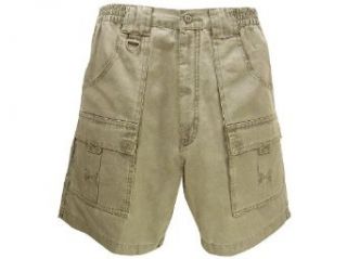  Hook & Tackle BeerCan Cargo Shorts   Khaki   Size 32 Clothing