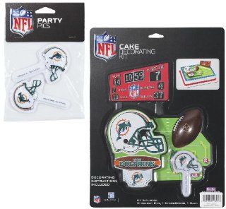 NFL Miami Dolphins Lay on Cake/Cupcake Decorations Sports