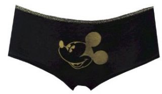 Disneys Mickey Mouse Golden Outline Black Bikini Panty