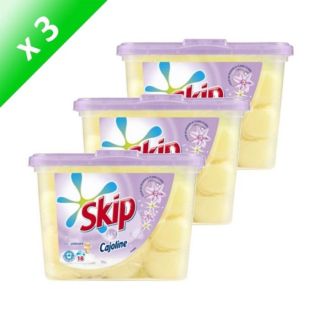 SKIP Lessive capsules avec Cajoline 18 lavages x3   Achat / Vente