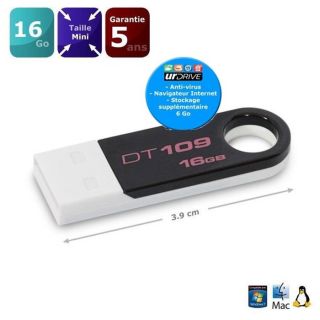 DataTraveler 109 16 Go Noir   Achat / Vente CLE USB Kingston DT 109 16