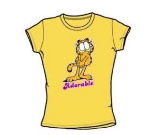 Garfield   Adorable   Jrs. Trans Yellow Sheer Cap Slv. T