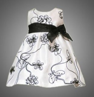 Rare Editions Baby Girls 3M 9M IVORY BLACK SEQUIN