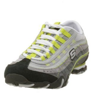 Skechers Womens Imprints Sneaker,Gray/Lime,9.5 M Shoes