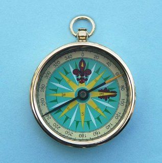 Solid Brass 2 inch Open Faced Pocket Compass Sports