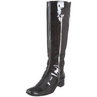 Marvin K. Womens Vavoom Knee High Boot,Asphalt Patent,5.5 M US Shoes
