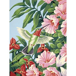 Hummingbird and Fuchsias 12x9 Paint by Number Kit
