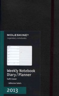 Moleskine Notebook Black Large 2013 Weekly Planner (Calendar