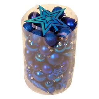 Blue 100 piece Christmas Ornament Kit