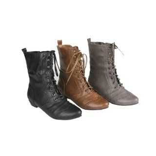 Refresh Lee 01 Womens Mid Calf Combat Boots on Oxford Structure