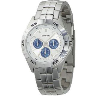 Fossil BQ9303 Mens Multi function Silver Dial Watch