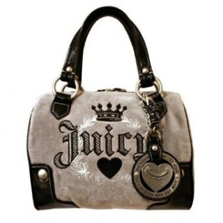 Juicy Couture Heather Grey Velour Crown Handbag Clothing
