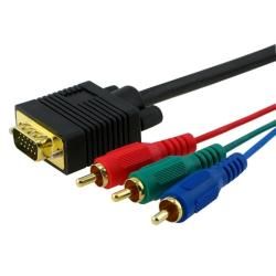 BasAcc 12 foot Black VGA to RGB Component Cable Today $7.49