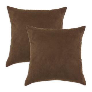 Victory Lane Chocolate Simply Soft S backed Decorative Pillows (Set of