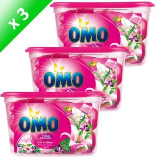 OMO Lessive capsules Oasis exotique 32 lavages x3   Achat / Vente