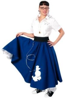 50s Blue Poodle Skirt Size Medium (8 10) Clothing