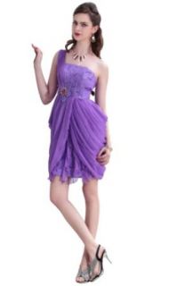 Kingmalls Womans Purple Cowl Drape Evening Dresses