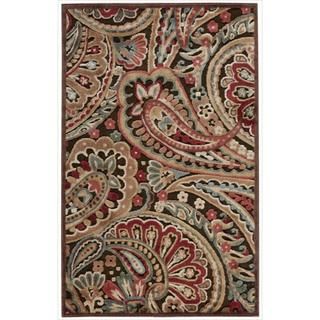 Graphic Illusions Paisley Red Multi Color Rug (23 x 39)