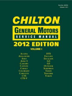 Chilton 2012 General Motors Manual (Hardcover) Today $127.21