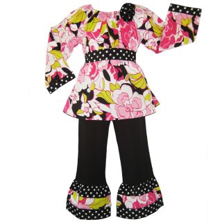 Ann Loren Girls Floral Peasant Top and Pant Set Today $22.99 4.4 (9