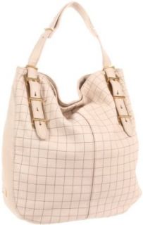 Botkier Womens Eden Leather Quilted Hobo, Stone Clothing