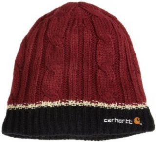 Carhartt Womens Cable Knit Hat,Burgundy,One Size