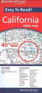 Rand McNally Easy to Read California State Map (Sheet map, folded