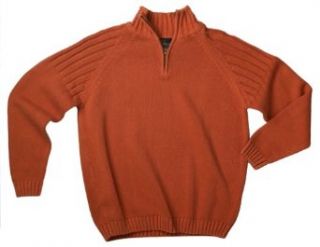 Weatherproof Mens Three Gauge Cotton Sweater, Burnt