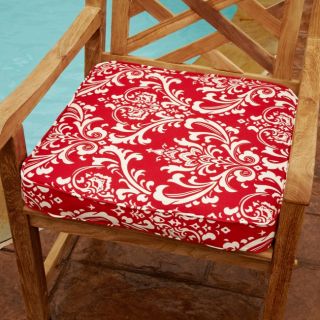 Penelope Red 19 inch Square Outdoor Chair Cushion