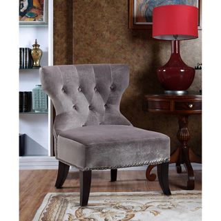 Waterloo Grey Tufted Accent Chair