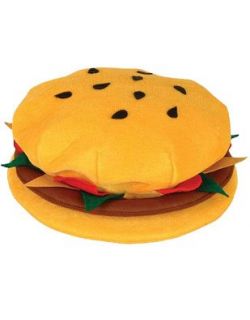 New Plush Hamburger Cheeseburger Hat Costume Party Cap