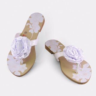 White Rose flip flop Womens Shoes Shoes