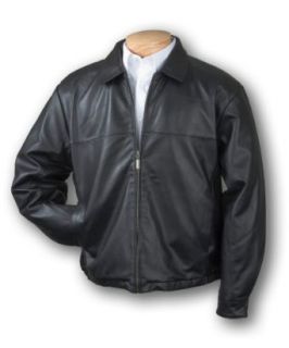 Mens Burks Bay Premium Lambskin Leather Jacket Black