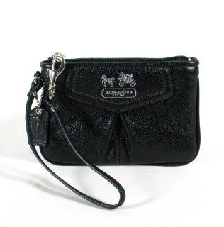  NEW AUTHENTIC COACH MADISON LEATHER WRISTLET (Black/Silver) Shoes