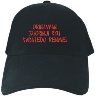 Caps Black Embroidery  Okinawan Shorinji Ryu Karatedo