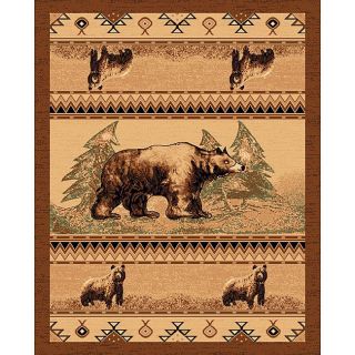 The Lodge Bears Southwestern Rug (8 x 11)