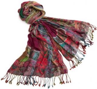 Lucky Womens Tropic Scope Tapestry Scarf,Green,One Size