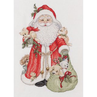 Santa Counted Cross Stitch Kit 9 1/2X14 1/2 28 Count