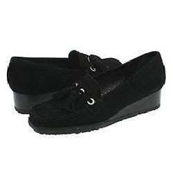 Stuart Weitzman Cardona Black Suede Loafers   Size