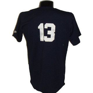 # 13 Notre Dame Blue Throwback Game Used Baseball Jersey
