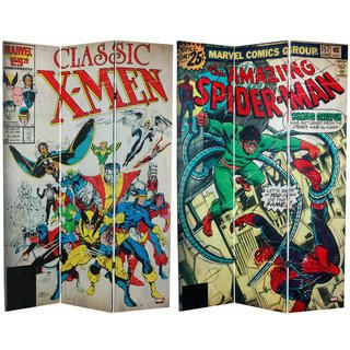 foot Tall Double Sided Spider Man/X Men Canvas Room Divider