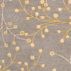 Tufted Blantyre Grey/Yellow Floral Wool Rug (8 X 11)