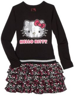 Hello Kitty Girls 7 16 Sequin Applique On Tier Dress