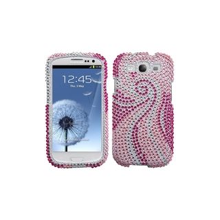 MYBAT Pink White Diamond Bling Cover Skin Case for Samsung© Galaxy S3